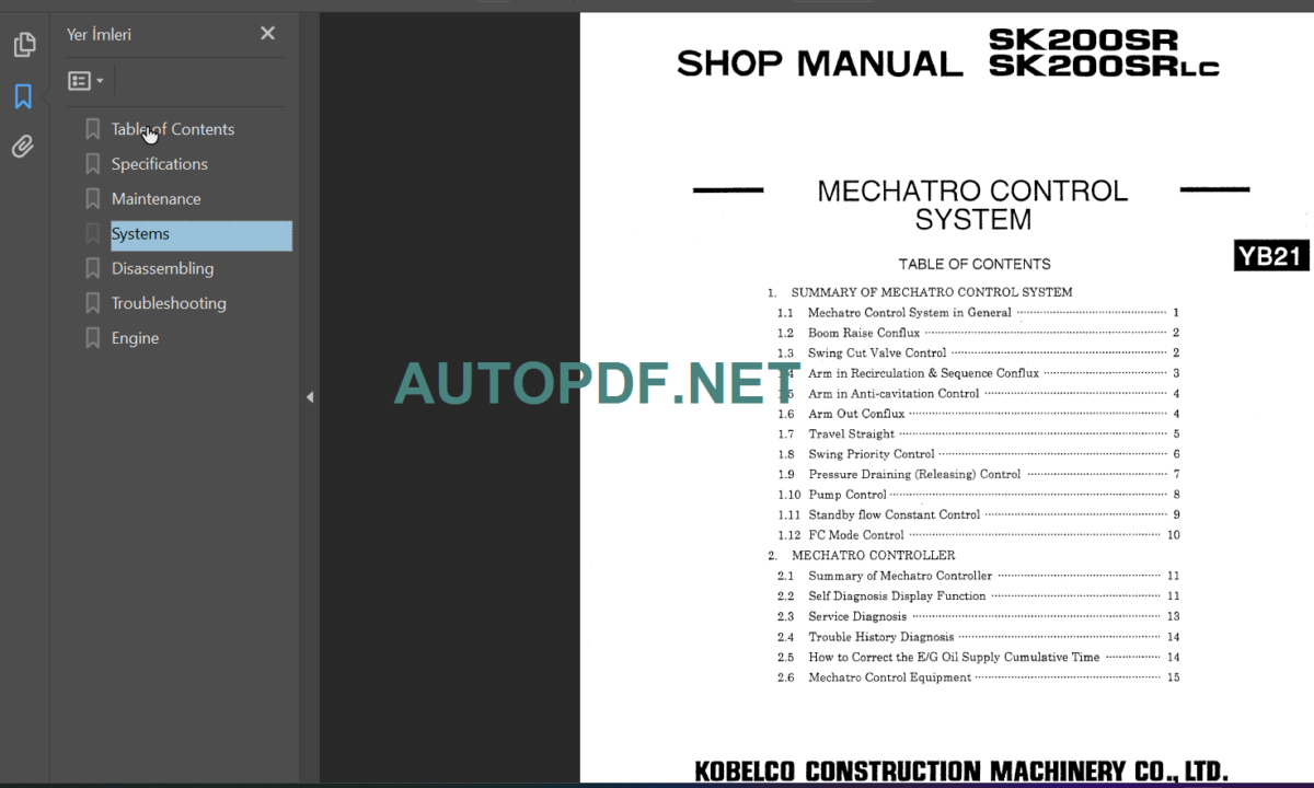 SK200SR-SK200SRLC Service Manual