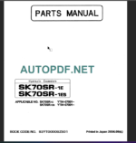 SK70SR-1E-SK70SR-1ES PARTS MANUAL