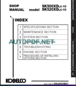 SK500XDLC-10 SHOP MANUAL