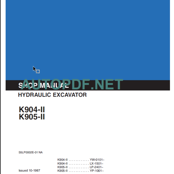 K904-II SHOP MANUAL