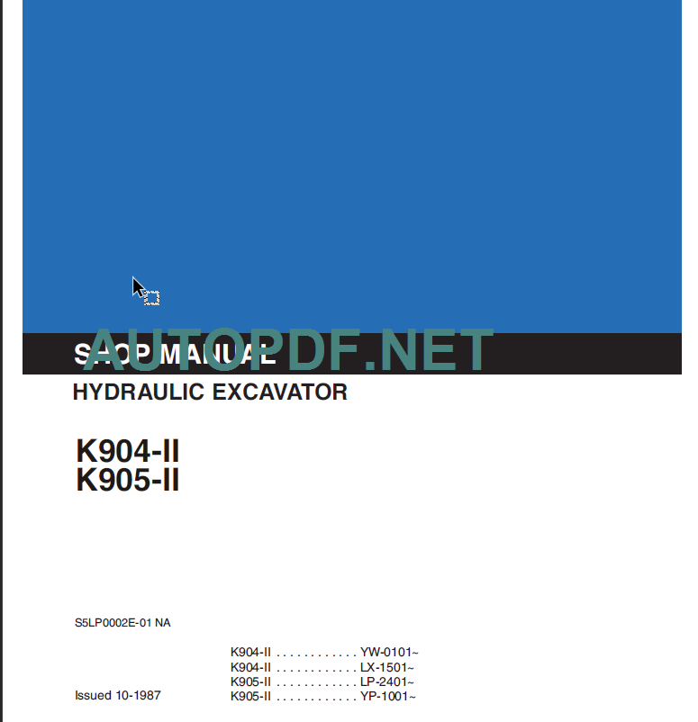 K904-II SHOP MANUAL