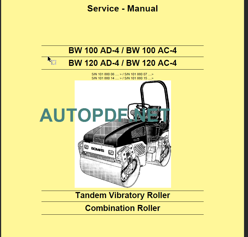 BW 120 AD AC-4 Service Manual 2012