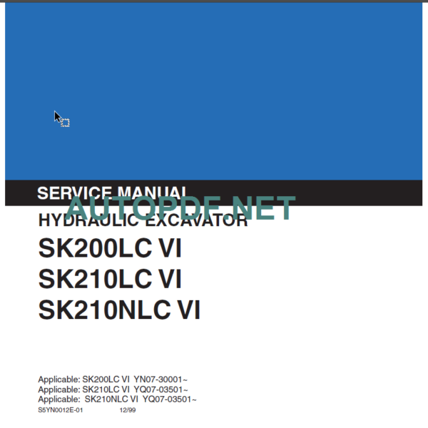 SK200LC VI SERVICE MANUAL