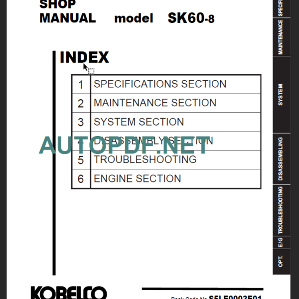 SK60-8 SHOP MANUAL