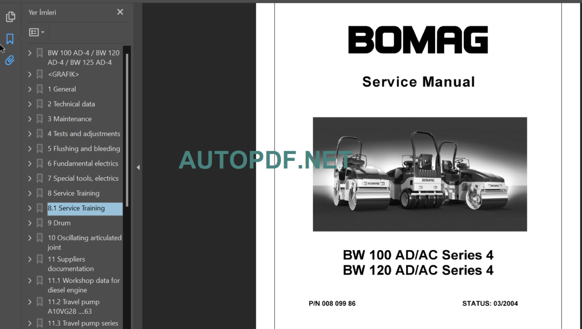 BW 120 AD-AC-SL-5 Service Manual