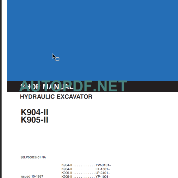 K905-II SHOP MANUAL