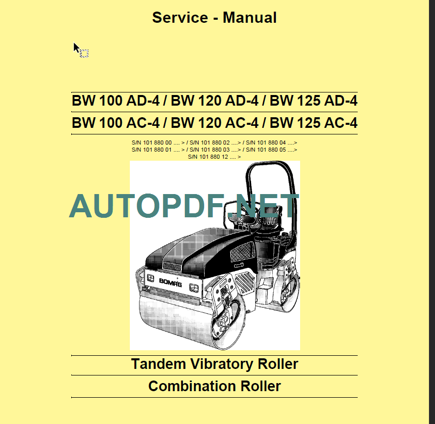BW 100 AD-AC-4 Service Manual