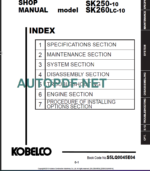 SK260LC-10 SHOP MANUAL