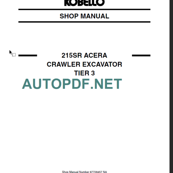 215SR ACERA TIER 3 SHOP MANUAL