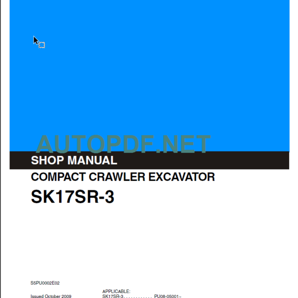 SK17SR-3 SHOP MANUAL