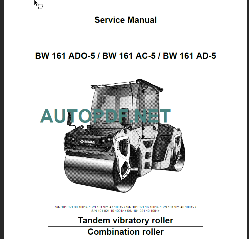 BW 161 ADO-5 Service Manual