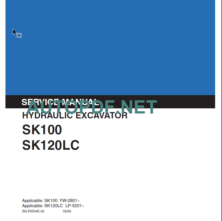 SK100-SK120LC SERVICE MANUAL