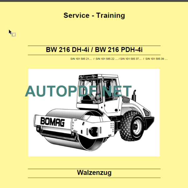 BW 216 PDH-4i Service Training