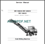 BM 1000-30 Cold Milling Machine Service Manual