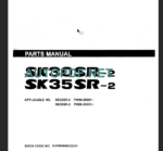 SK30SR-2-SK35SR-2 PARTS MANUAL