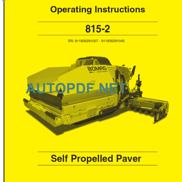 815-2 Operating Instructions