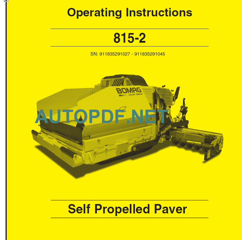 815-2 Operating Instructions
