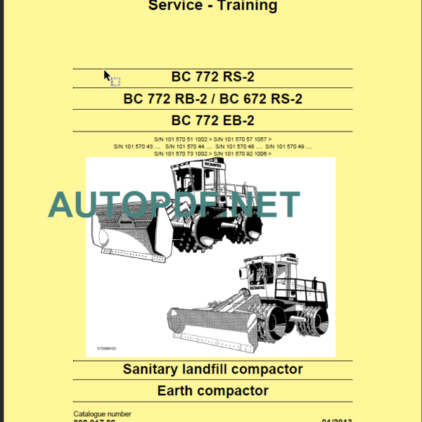 BC 772 RB RS EB-2 Service Training