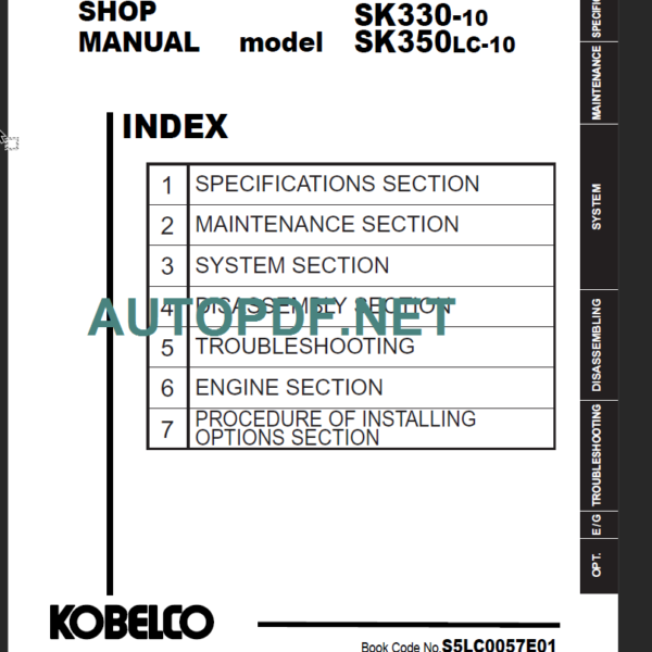 SK350LC-10 SHOP MANUAL 2020