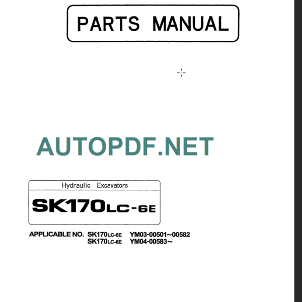 SK35SR PARTS MANUAL