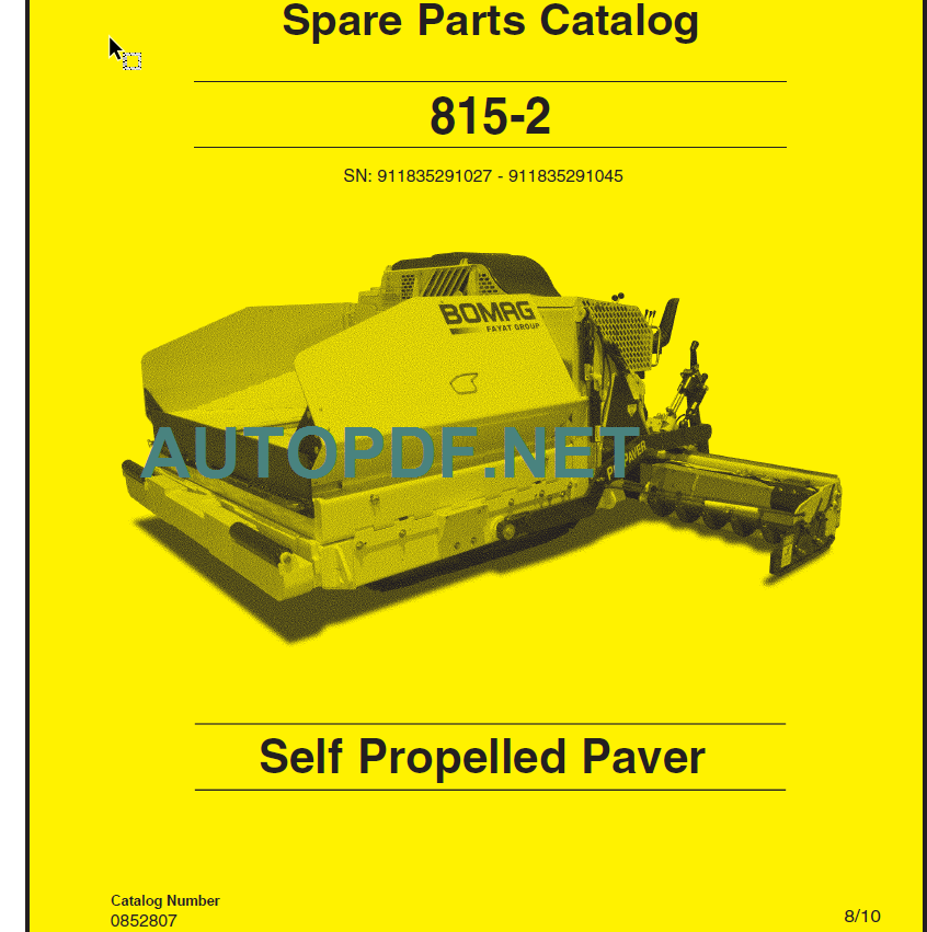 815-2 Spare Parts Catalog