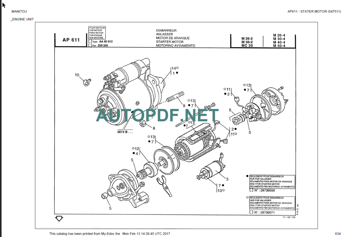 M30-2 PARTS CATALOGUE