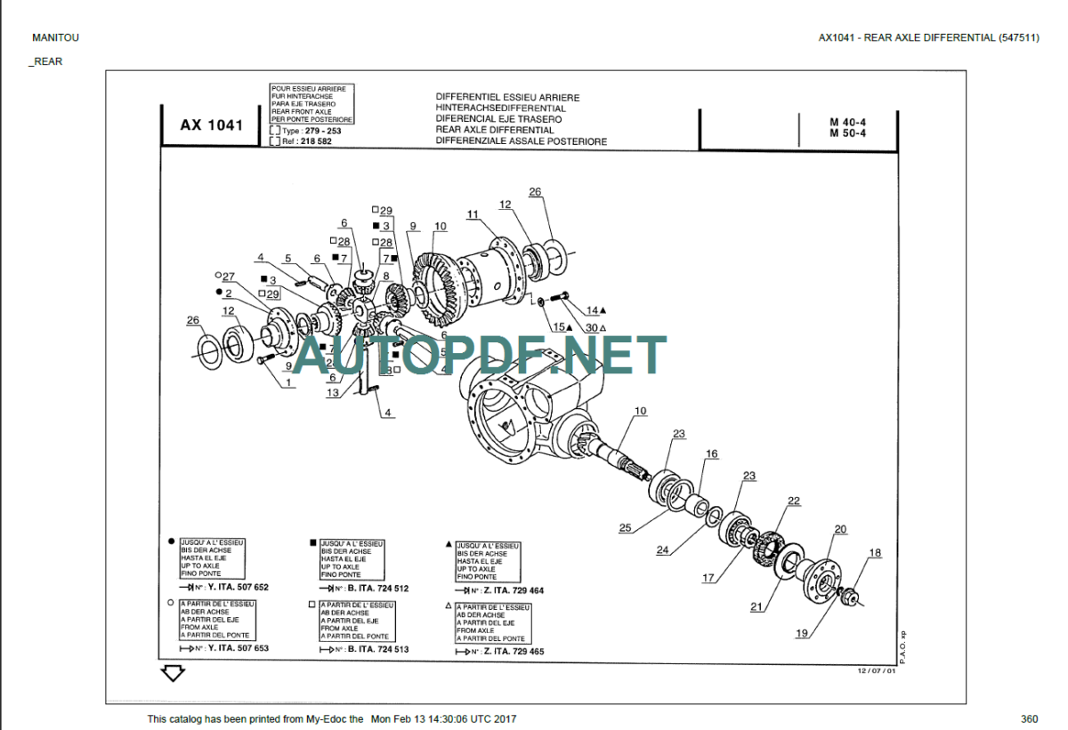 M30-2 PARTS CATALOGUE