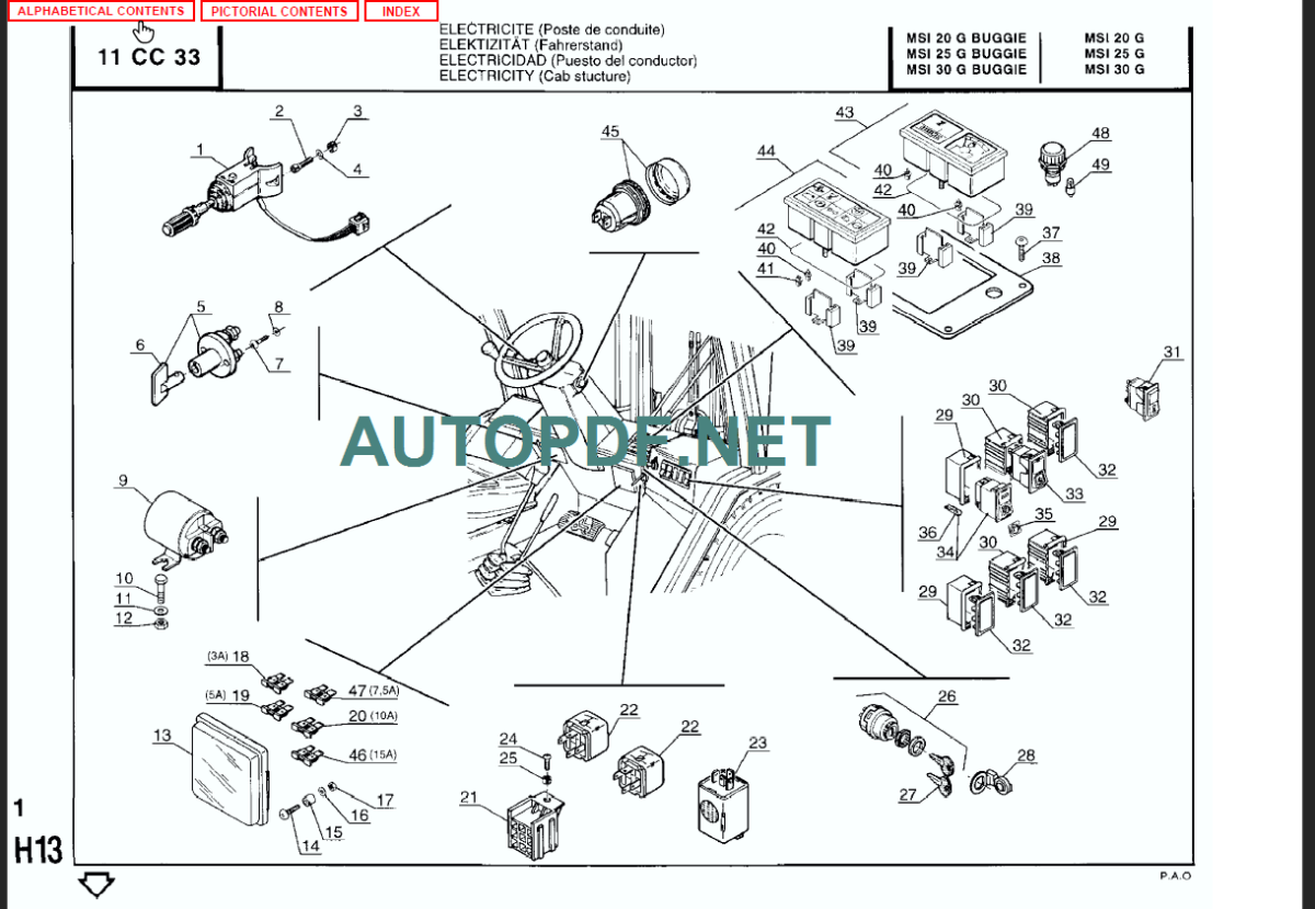 MSI 30 LPG PARTS MANUAL