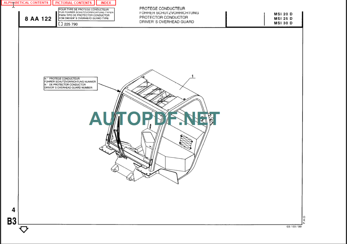 MSI 30 LPG PARTS MANUAL