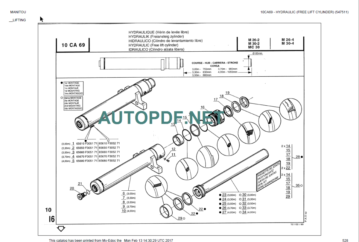 MC30-4 PARTS CATALOGUE