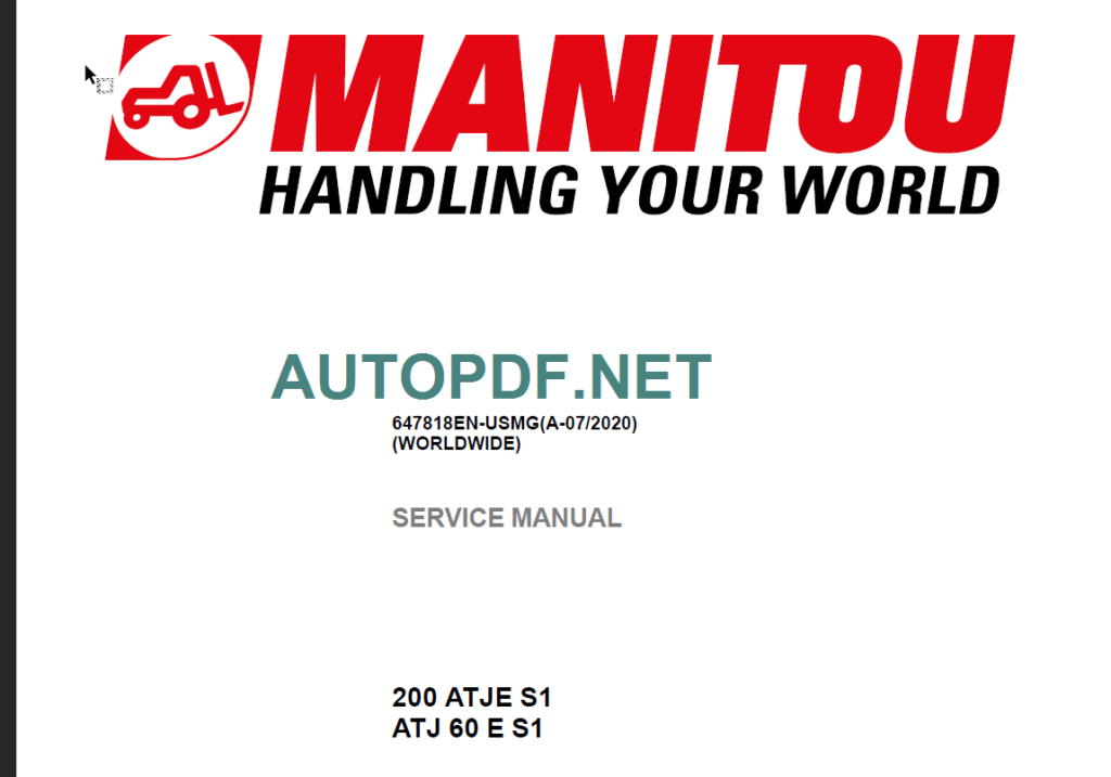 ATJ 60 E S1 SERVICE MANUAL