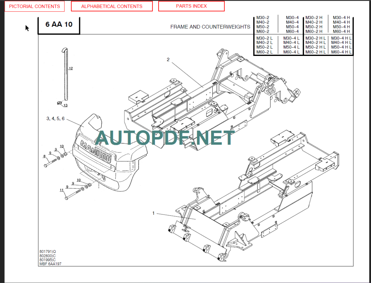 M30-40-50 2 H L TIER I PARTS MANUAL