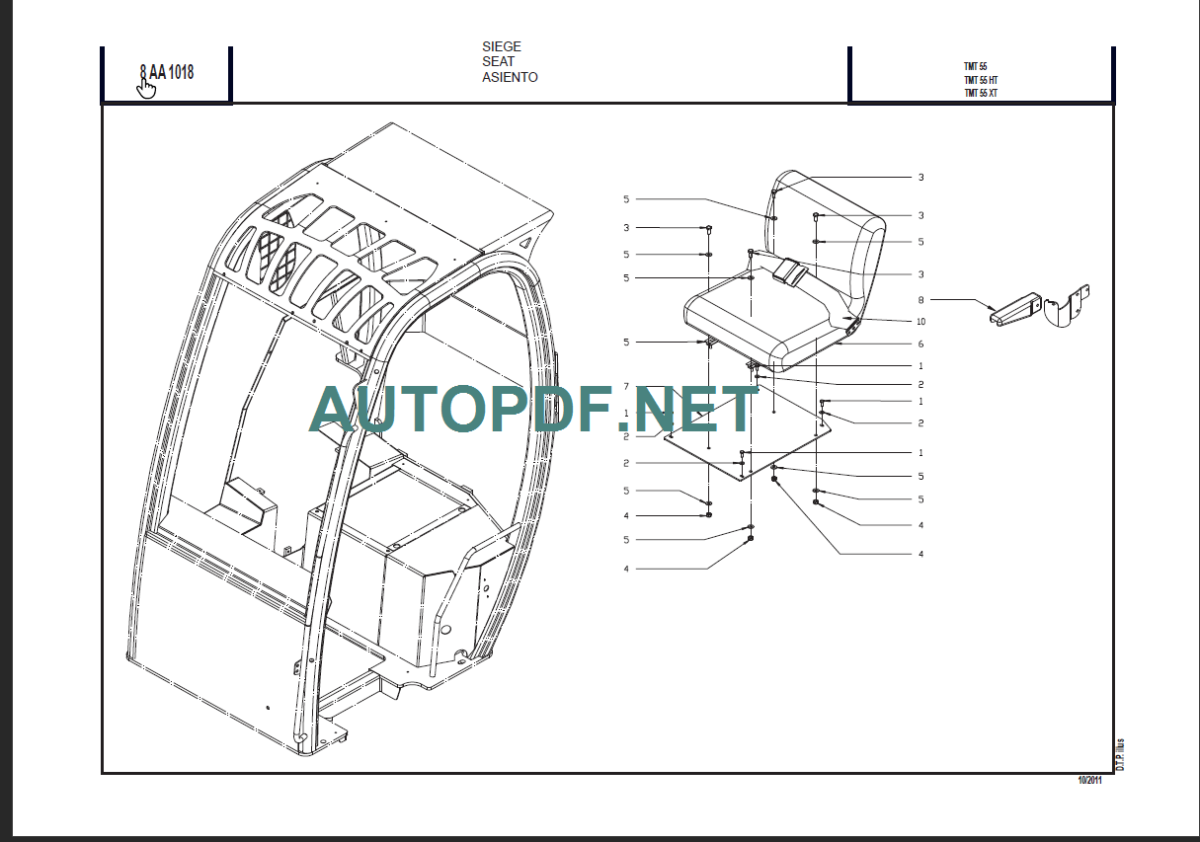 TMT 55 HT XT T3 Parts Manual