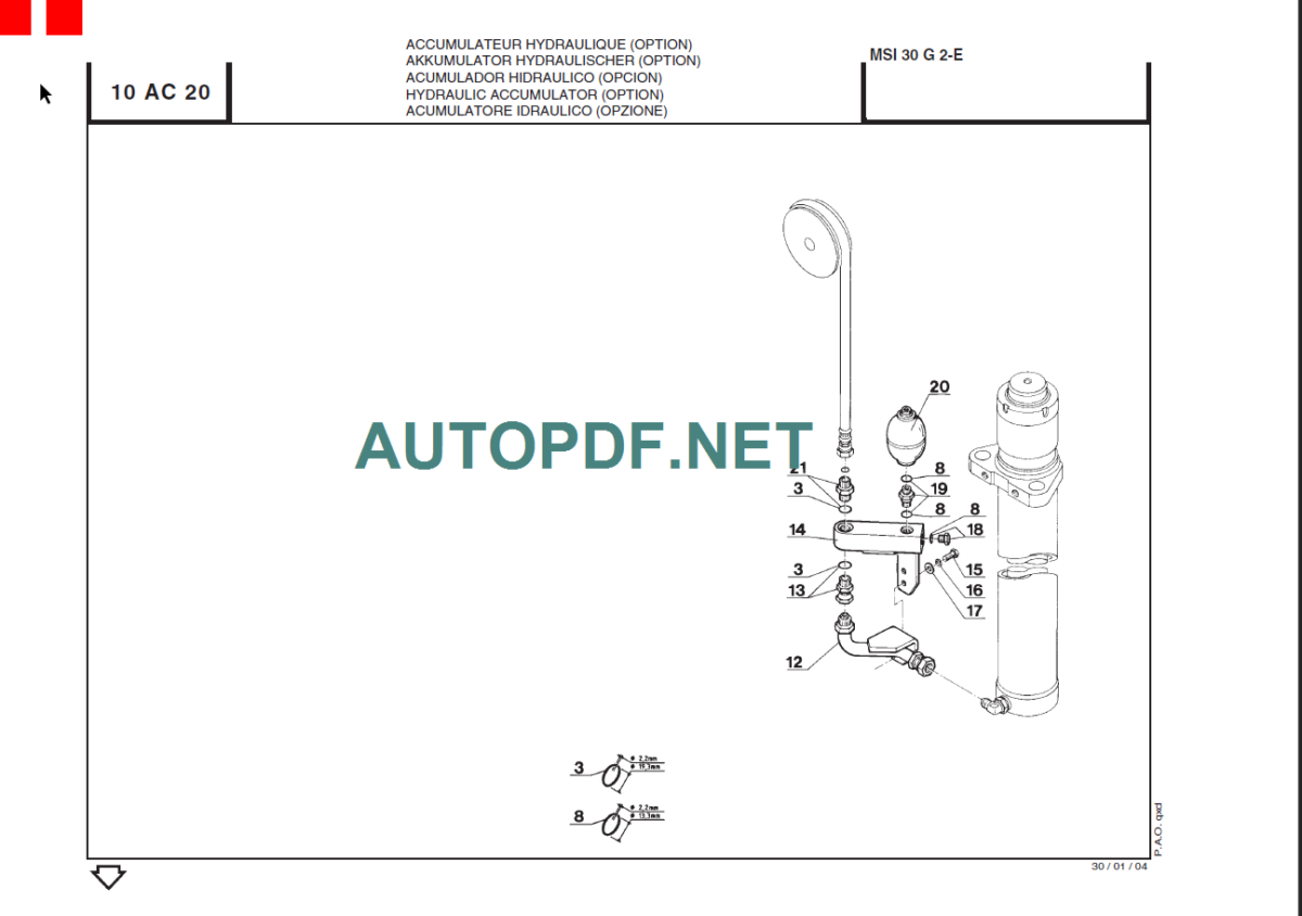 MSI 30 LPG S2E PARTS MANUAL