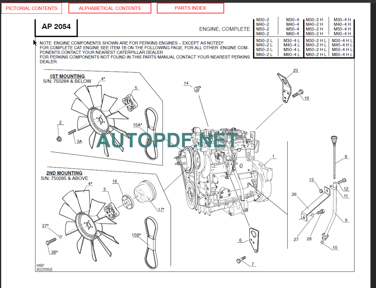 M30-40-50 2 H L TIER I PARTS MANUAL