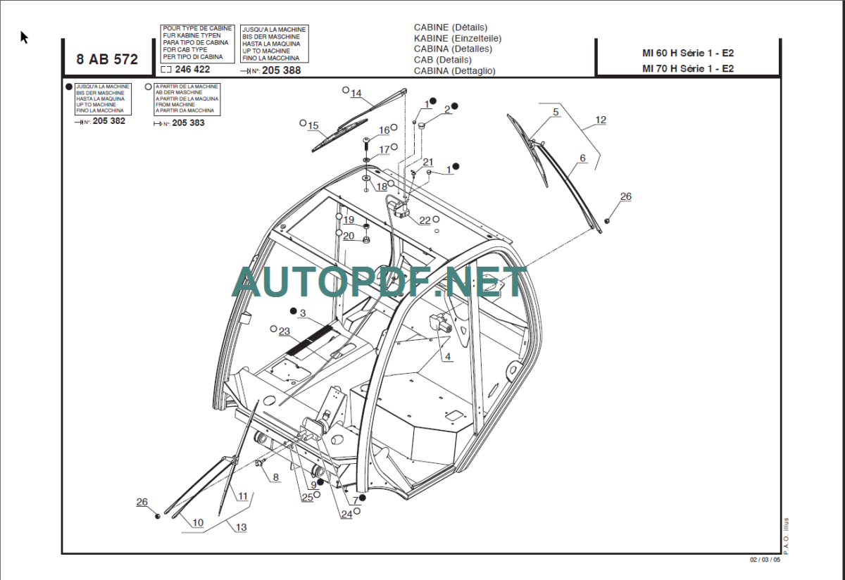 MI 60H PARTS CATALOGUE