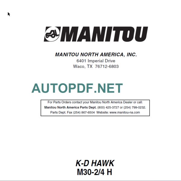 M30-2 4 H TIER II OPERATOR SERVICE MANUAL