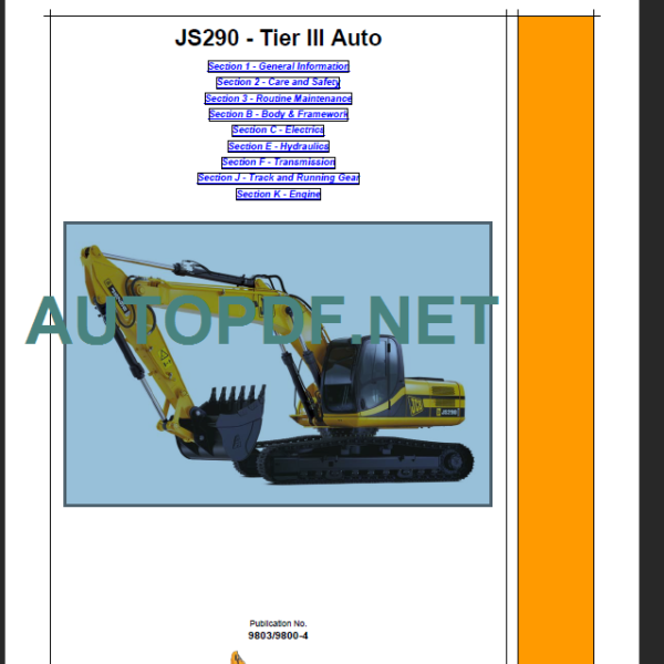 JS280 TIER3 SERVICE MANUAL