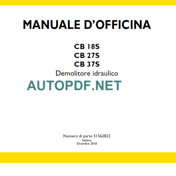 CB 18S-27S-37S MANUALE D’OFFICINA