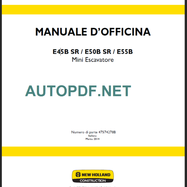 E45B SR-E50B SR-E55B MANUALE D’OFFICINA 2014