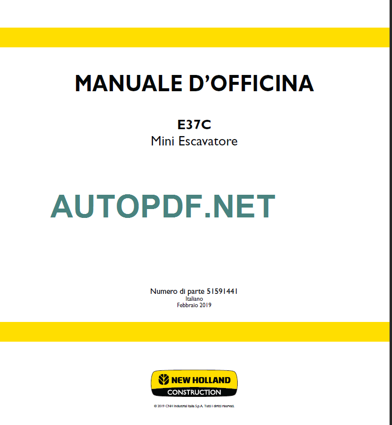 E37C 2019 MANUALE D’OFFICINA