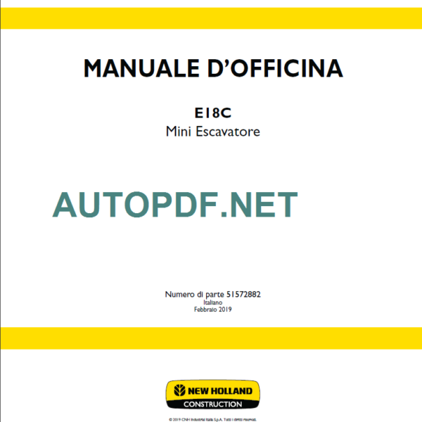 E18C MANUALE D’OFFICINA