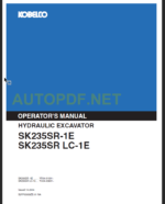 SK235SR-1E-SK235SR LC-1E OPERATOR'S MANUAL