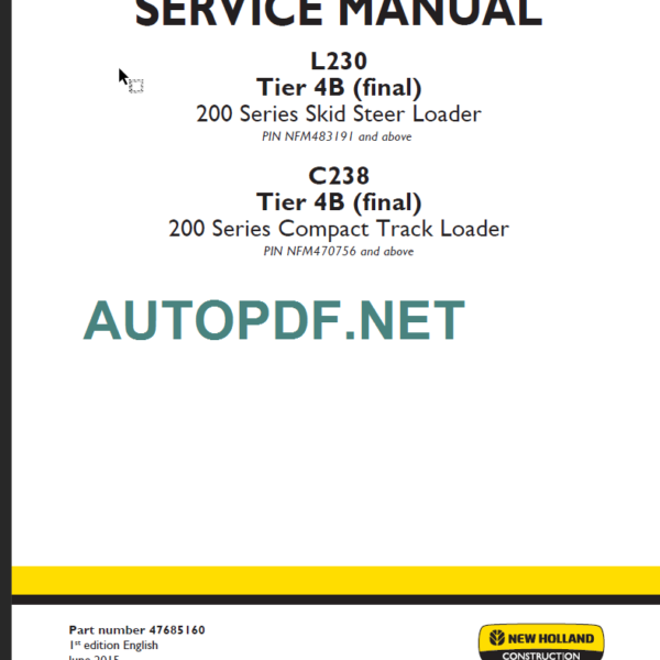 L230-C238 TIER4B SERVICE MANUAL