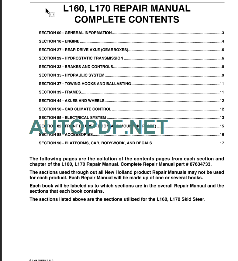 L160-L170 REPAIR MANUAL