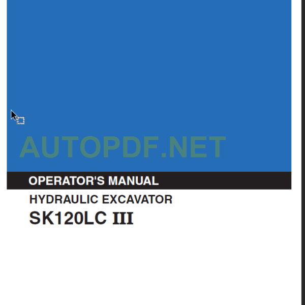 SK120LC III OPERATOR'S MANUAL