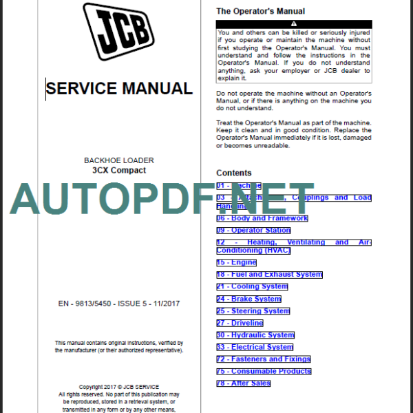 3CX COMPACT SERVICE MANUAL