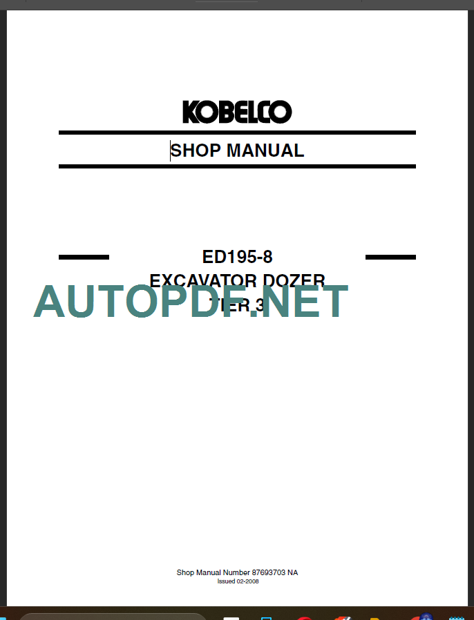 ED195-8 Tier 3 SHOP MANUAL