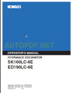 SK160LC-6E-ED190LC-6E OPERATORS MANUAL