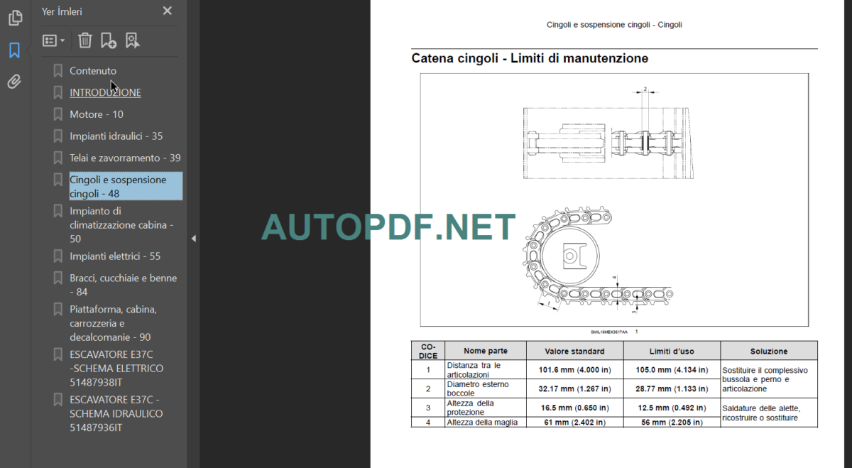 E37C MANUALE D’OFFICINA